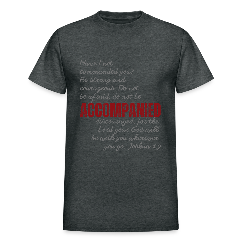 Accompanied-flat-mockup-of-Adult T-Shirt - deep-heather
